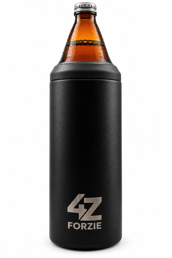 Stainless steel coozie in Black